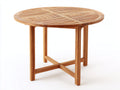 Table de jardin - bois - 130x130x75 cm - naturel - bistrot