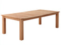 Table de jardin - bois - 220x100x75 cm - naturel - extérieur