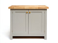 Buffet-MDF-bois-métal-105x48x88 cm-gris perle-naturel-style campagne