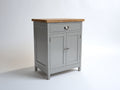 Buffet-MDF-bois-métal-80x42x91 cm-gris-naturel-style campagne