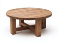 Table de jardin - bois - 135x135x72 cm - naturel - massif