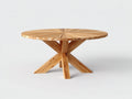 Table de jardin - bois - 130x130x74 cm - naturel - style scandinave