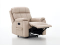 Fauteuil relax-Cuir synthétique-106x90x105 cm-beige-style contemporain