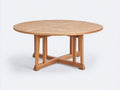Table de jardin - bois - 150x150x76 cm - naturel - classique