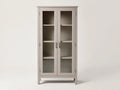 Vitrine-Bois-Verre-78x32x168 cm-beige-style classique