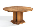 Table de jardin - bois - 145x145x75 cm - brun clair - classique