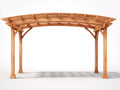 Tonnelle de jardin - Bois - 450x320x270 cm - Bois naturel - Style arqué