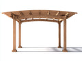 Tonnelle de jardin - bois - 360x280x270 cm - brun clair - pergola courbée