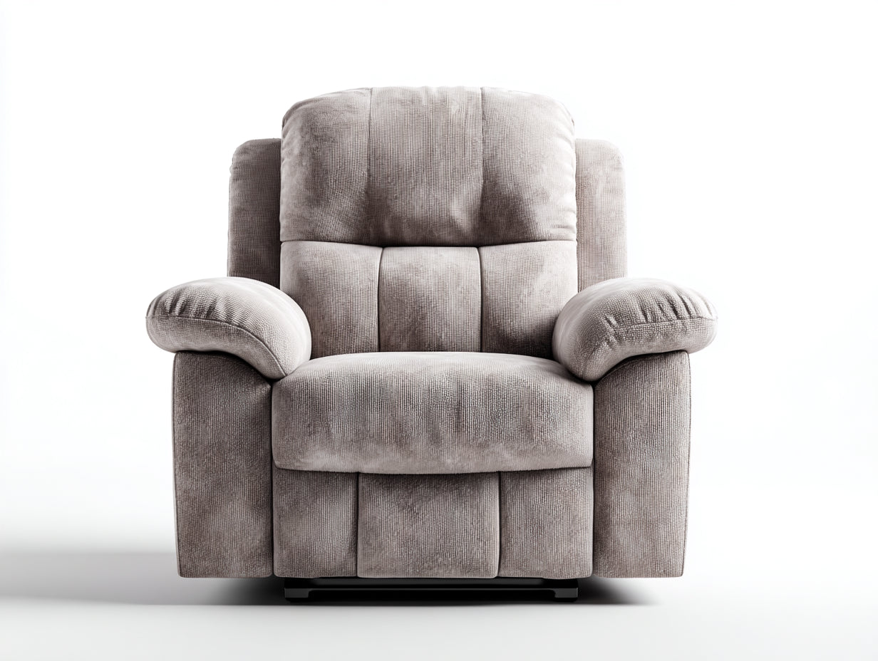 Fauteuil relax-Tissu-96x88x104 cm-Gris taupe-Contemporain
